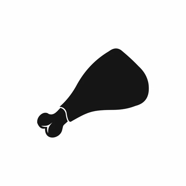 Icono de pierna de pollo asado, estilo simple — Vector de stock