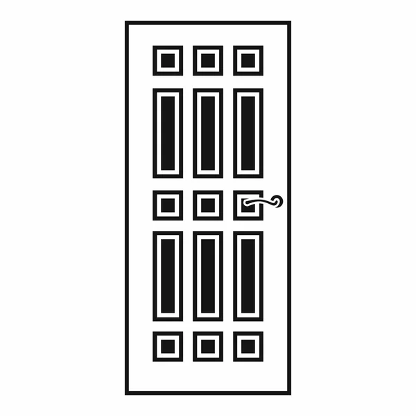Az egyszerű stílusú bejárati ajtó ikonra — Stock Vector