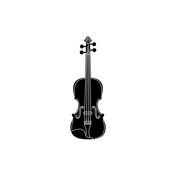 Icona per violoncello, nero stile semplice — Vettoriale Stock