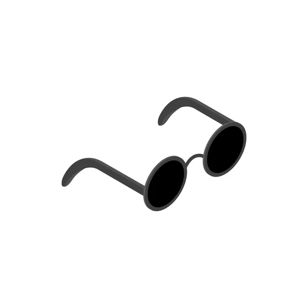 Óculos com lentes redondas pretas ícone — Vetor de Stock