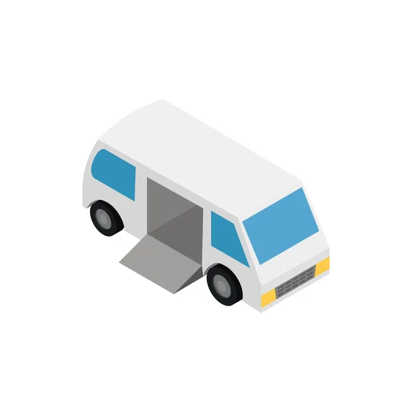 Transport pour l'icône handicapée isométrique style 3d — Image vectorielle