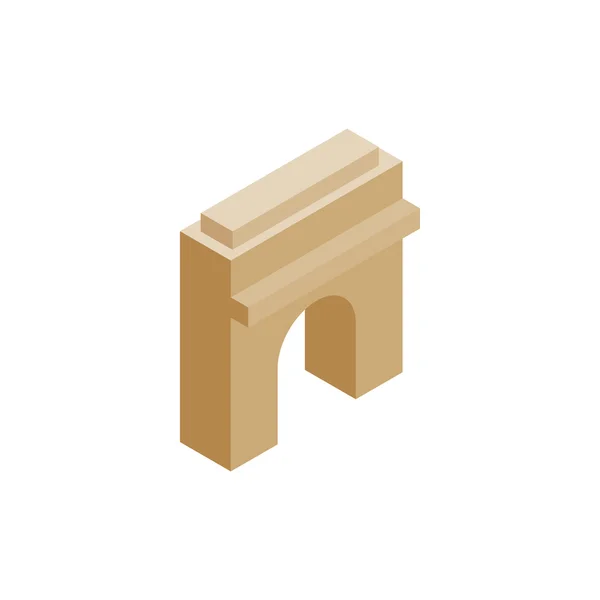 Łuk Triumfalny ikony arch, izometryczny styl 3d — Wektor stockowy