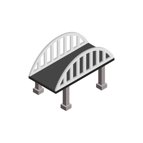 Most s klenutým zábradlí ikonou — Stockový vektor