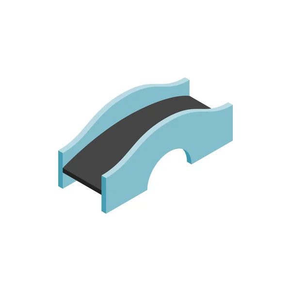 Icône de pont en béton cintré, style 3d isométrique — Image vectorielle
