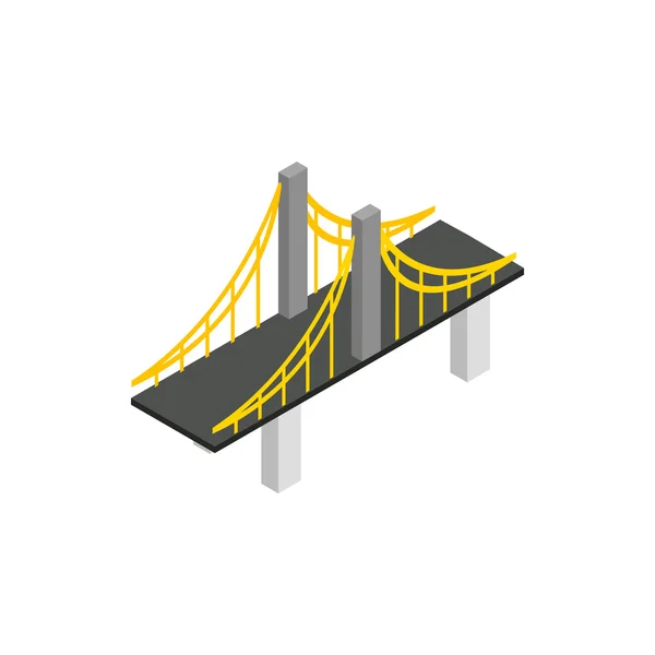 Icono de puente colgante, estilo isométrico 3d — Vector de stock