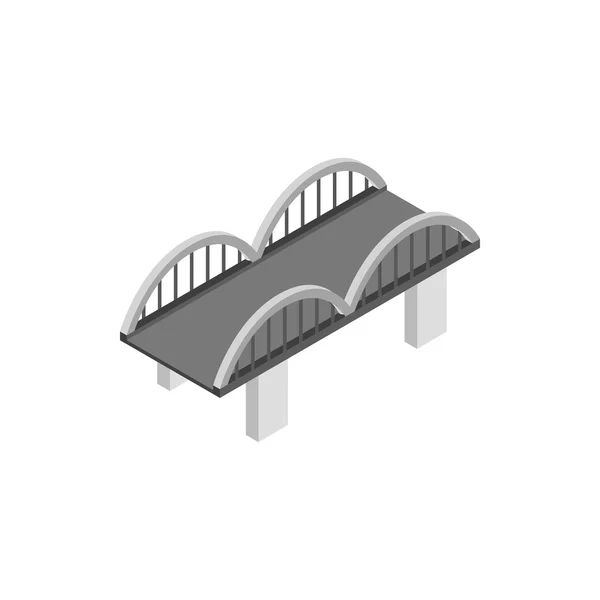 Puente con barandillas arqueadas icono — Vector de stock