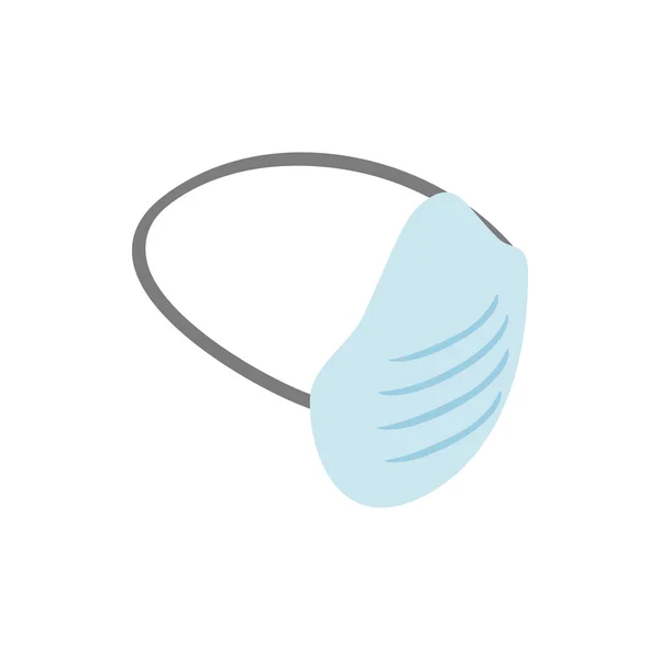Bílá respirátor ikona, izometrické 3d styl — Stockový vektor