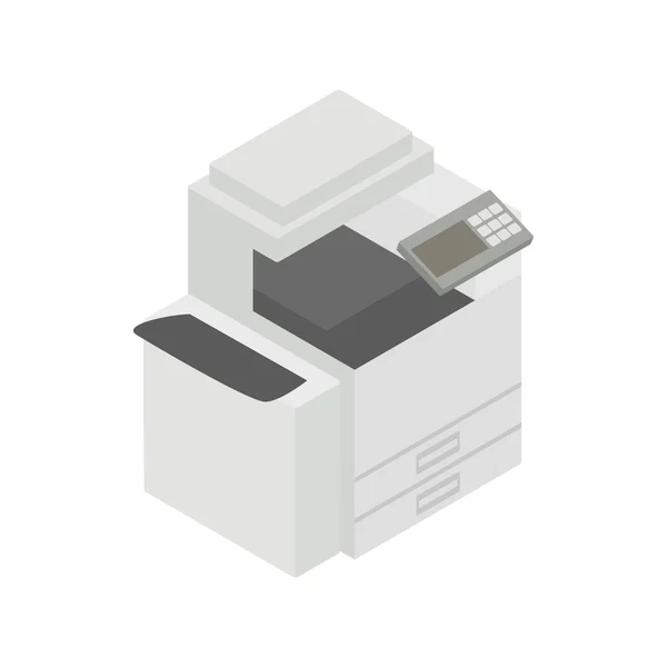 Dispositivo polivalente, fax, fotocopiadora e icono del escáner — Archivo Imágenes Vectoriales