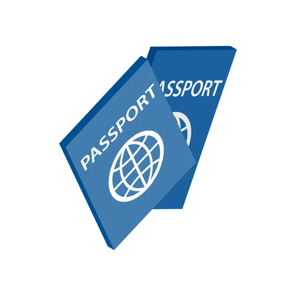 Διαβατήριο εικονίδιο, ισομετρικές 3d στυλ — Διανυσματικό Αρχείο