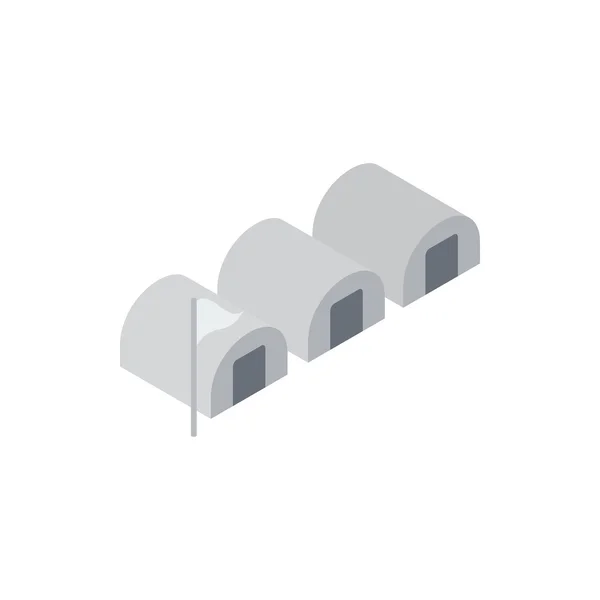 Ікона "Будинок для біженців", ізометричний 3d стиль — стоковий вектор