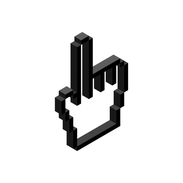 Design cursor hand icon, isometric 3d style — Stock Vector