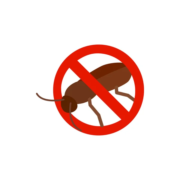 Предупреждающий знак с изображением таракана — стоковый вектор