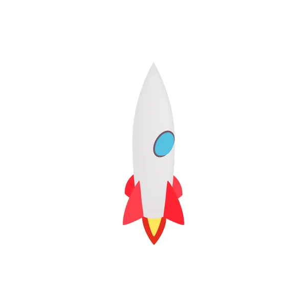 Grijze raket met een patrijspoort pictogram — Stockvector