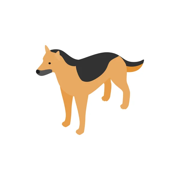 Pastevecký pes ikona, izometrické 3d styl — Stockový vektor