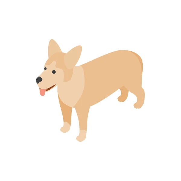 Icona cane Mongrel, stile isometrico 3d — Vettoriale Stock