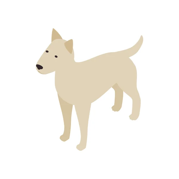 Пітбуль значок собаки, ізометричний 3d стиль — стоковий вектор