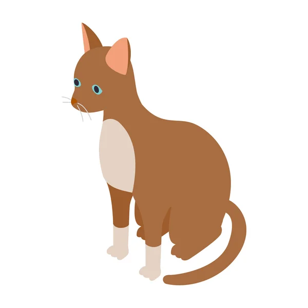 Cornish rex kot ikona, izometryczny styl 3d — Wektor stockowy
