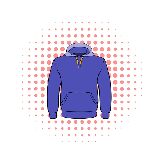 Män hoodies ikon, serier stil — Stock vektor