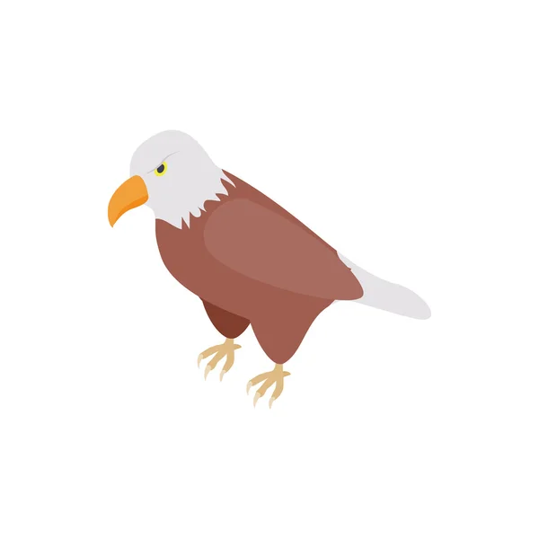 Eagle icon, isometric 3d style — Stock Vector