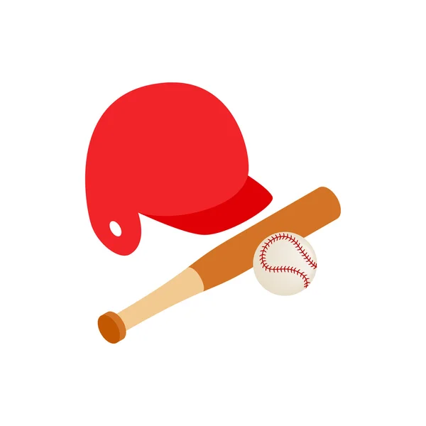 Baseball icon, isometric 3d style — Stock Vector