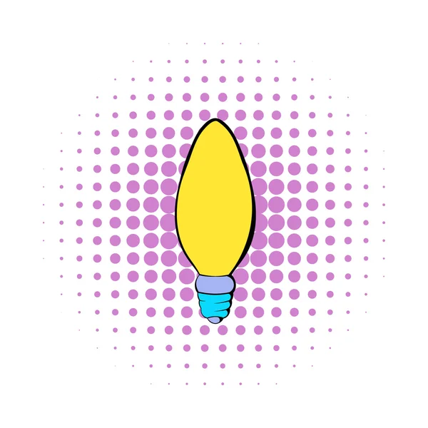 Lamp ovale vorm pictogram, comics stijl — Stockvector