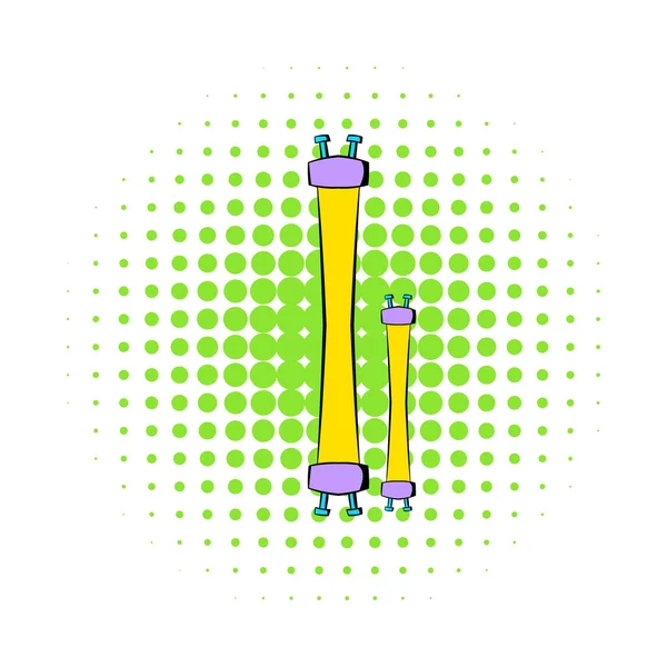 Icône lampe fluorescence, style BD — Image vectorielle