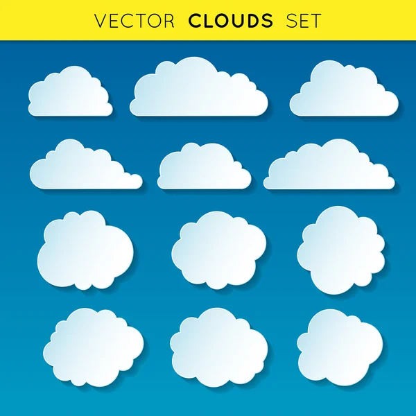 Vector clouds set 1 — Stock Vector