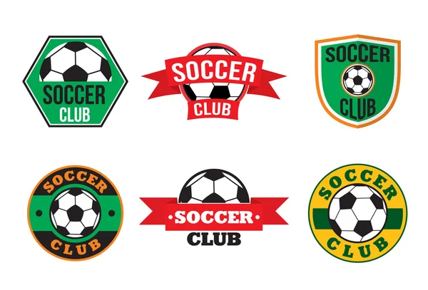 Logotipos del club de fútbol conjunto — Vector de stock