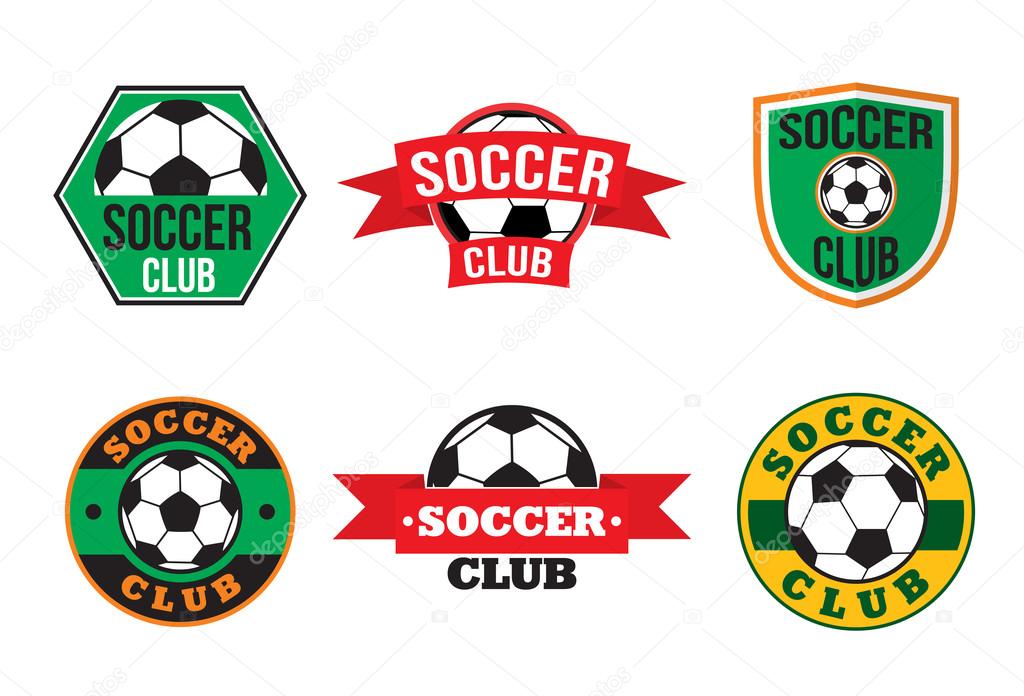 Soccer club logos set