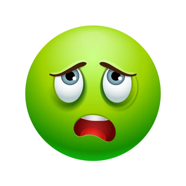 Emoticono cansado — Vector de stock