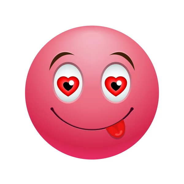 In love emoticon — Stock Vector