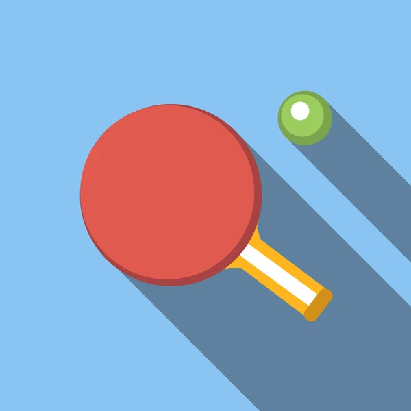 Tennis de table icône plate — Image vectorielle