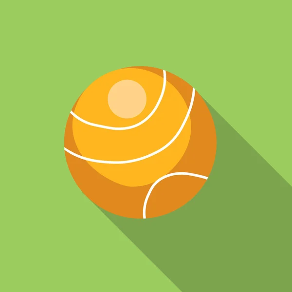 Pelota de tenis icono plano — Vector de stock