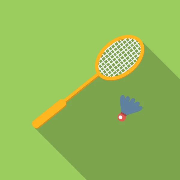 Badminton ploché ikony — Stockový vektor