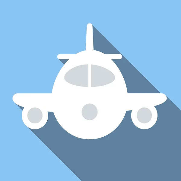 Uçak renkli düz simgesi — Stok Vektör