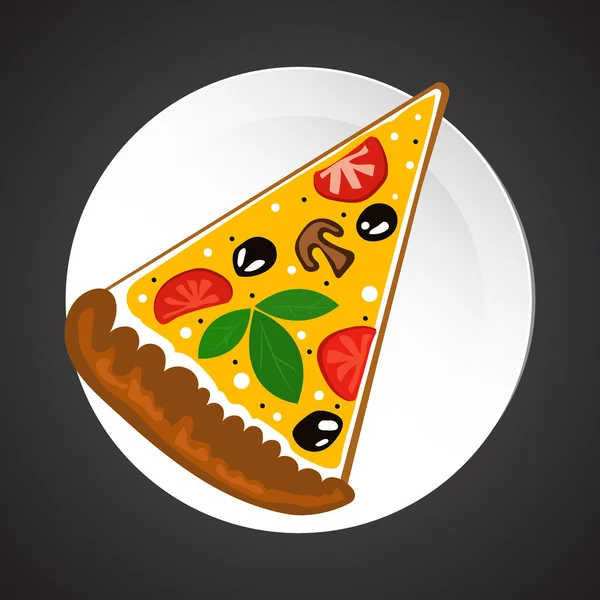 Ilustração da pizza — Vetor de Stock