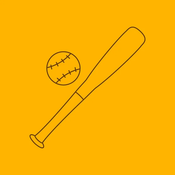 Icône de ligne de baseball — Image vectorielle