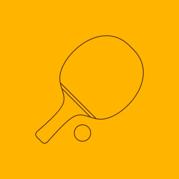 Ping pong icono de línea — Vector de stock