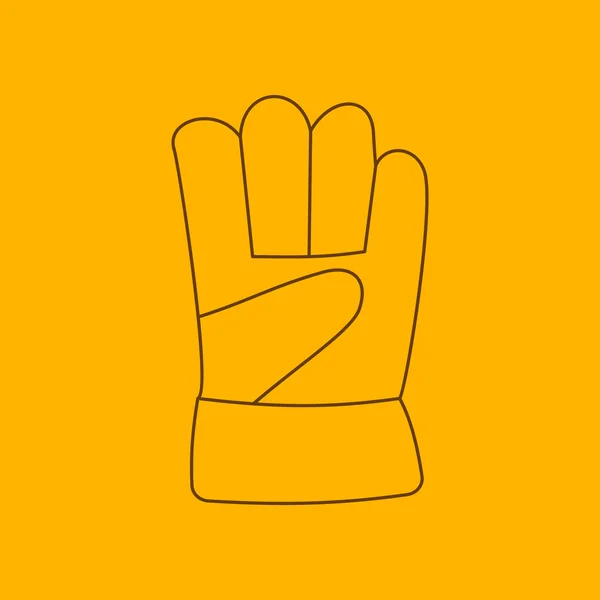 Icono de línea de guante — Vector de stock