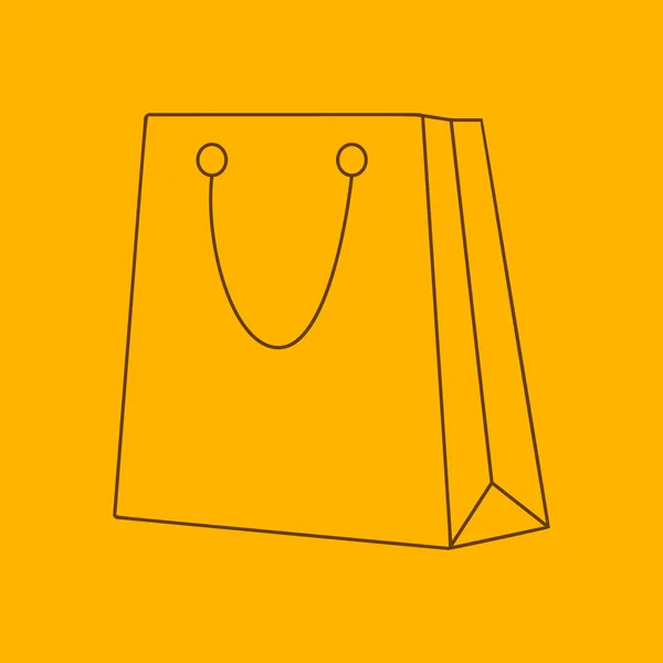 Icono de línea bolsa de compras — Vector de stock