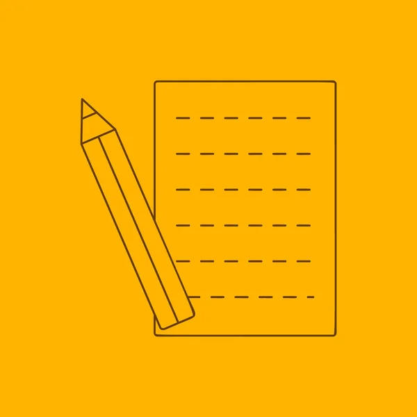 Penna och plåt linje-ikonen — Stock vektor