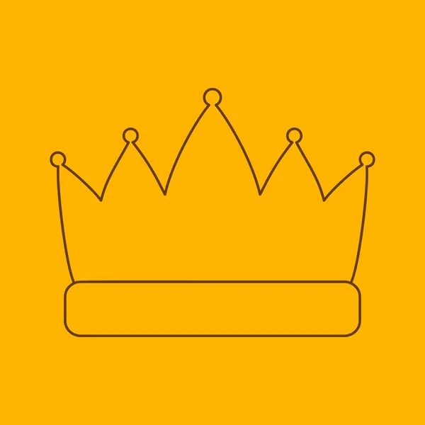 Corona icono de línea — Vector de stock