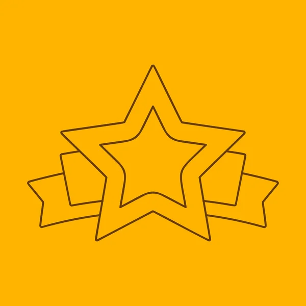 Ikona čáry Star banner — Stockový vektor