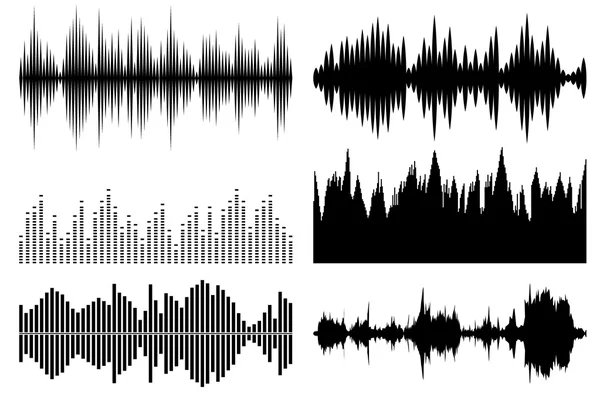 Sound waves set — Stock Vector