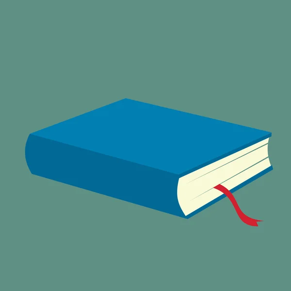 Icono libro azul — Vector de stock