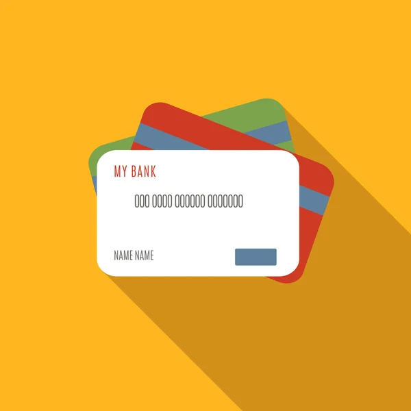 信用卡扁平图标 — 图库矢量图片
