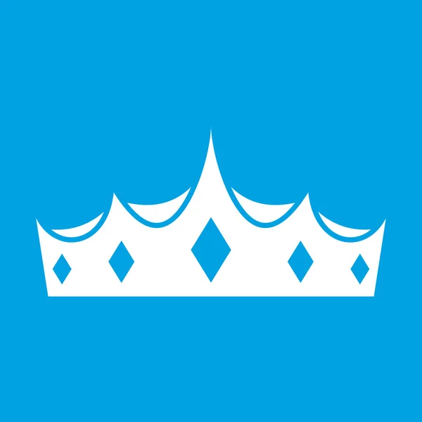Kroon wit pictogram — Stockvector