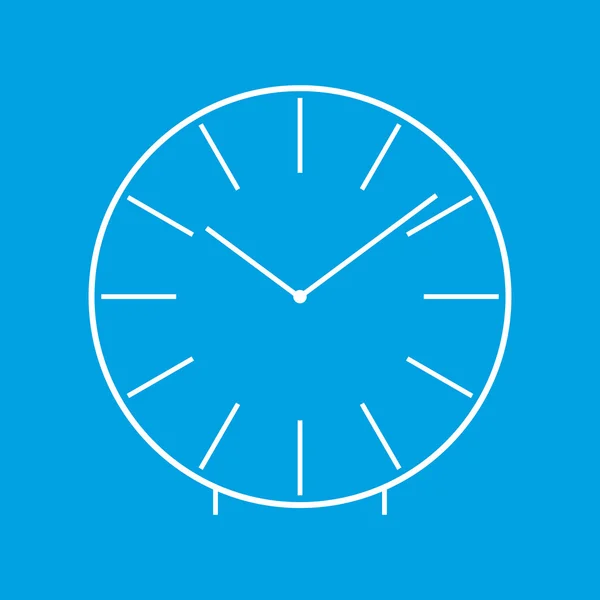 Relógio ícone branco —  Vetores de Stock