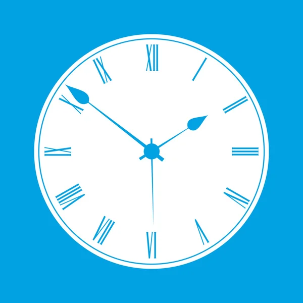 Clock white icon — Stock Vector