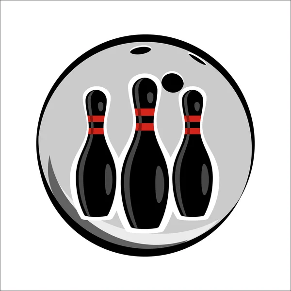 Bowling squadra o club emblema — Vettoriale Stock